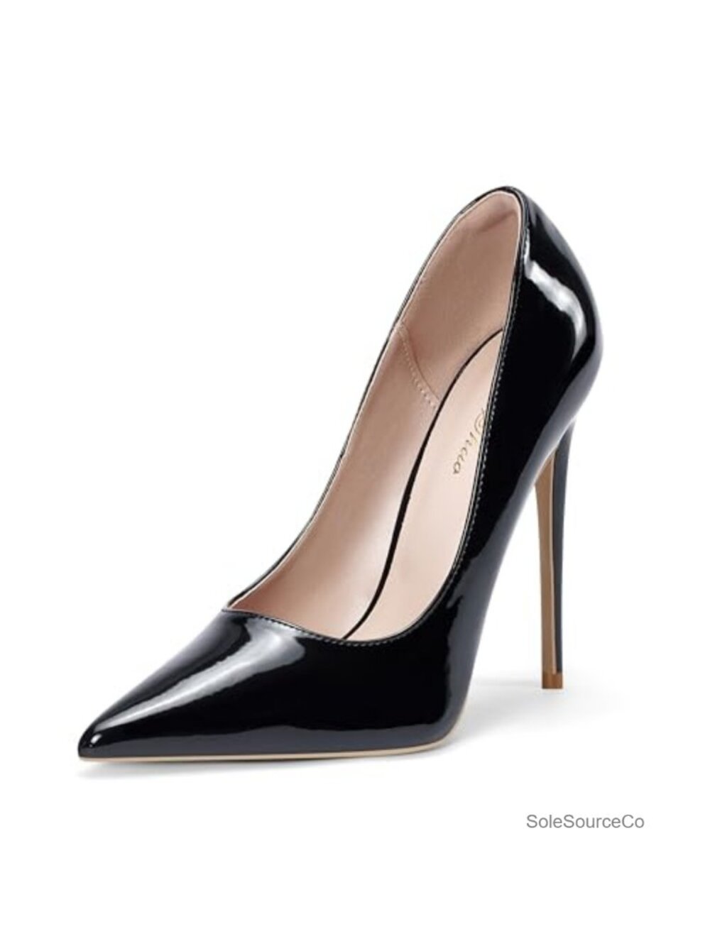 Women's Pointed Toe Stiletto High Heel Pumps 12cm Party Shoes Leather Memory